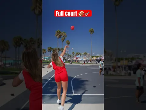 FEMALE THROWS IT FULL COURT 🏈🎯