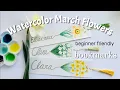 Watercolor Flowers for Beginners March Birth Month Flowers Jonquil and Daffodil Bookmarks