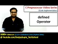 defined operator in preprocessor directive for conditinal compilation in c programming
