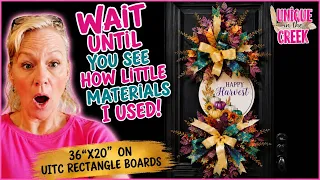 36 x 20 Fall Wreath on UITC Rectangle Boards KIT040HH-26