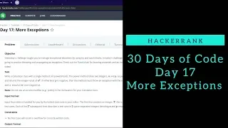 More Exceptions HackerRank Day 17 Python