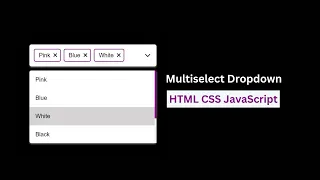 Multiselect Dropdown Using JavaScript Dropdown Menu
