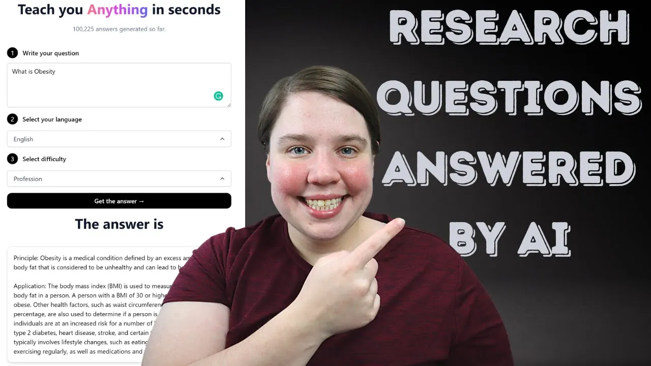 Use Teach Anything to answer your research questions or learn your research field with the help of AI.