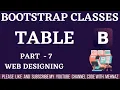 Bootstrap Table Classes Tutorial in Hindi Urdu Part-7