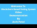 Blockchain Based Voting System Flutter Application