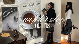 winter vlog outfit ideas study session life updates and book review
