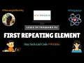 First Repeating Element Nataraja Murthy Program Stay Safe and Code