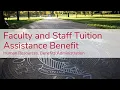 Faculty and Staff Tuition Assistance Benefits