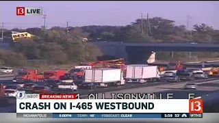 465 crash slows rush hour traffic