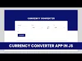 Demo Currency Converter App Using HTML CSS Vanilla JavaScript Exchange Rates Calculator