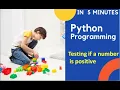 Python program to test if a number is Positive Ashraf Jamal