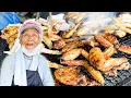 Only 1 Day a Week 79yo Solo Grandma s Yakitori Pig s Feet at Stall Deep in Mountains No Profit