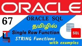 STRING FUNCTION with example Oracle SQL tutorial in TAMIL learncodetodaytamil