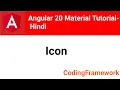 Angular 20 Material Tutorial Day 7 Material Icons Explained Hindi