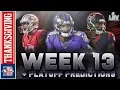 Week 13 NFL Picks Playoff Predictions 2019 Pick em Challenge THANKSGIVING EDITION