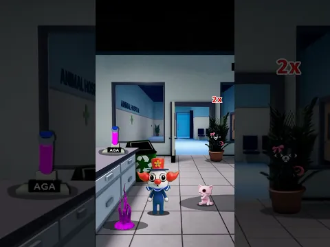 Hide and seek with a CLOWN on the  second floor Animal Hospital
