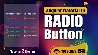 Angular 18 Stylish Radio Button in Angular Material tutorial Material 3 Design