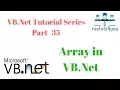 VB Net Tutorial Series Part 35 Array