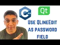 Qt Tutorials For Beginners - Use QLineEdit as password field