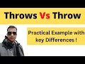 Difference between Throws and Throw keyword in Java Exception Handling in JAVA