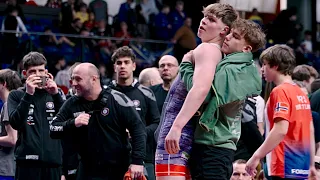 U17 Merlin Fritzsche (GER) vs Deinor Taraskevic (LTU) 92kg. Greco-roman boys wrestling. C-cam-man