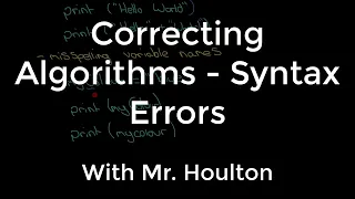 2 1 2 Algorithms - Common Syntax Errors