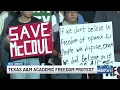 Texas A M students hold protest in defense of academic freedom