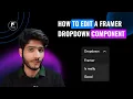 How to Edit a Framer Dropdown Component Framer Institute Tutorial