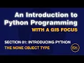 0108 Introduction None from An Introduction to Python Programming with a GIS Focus
