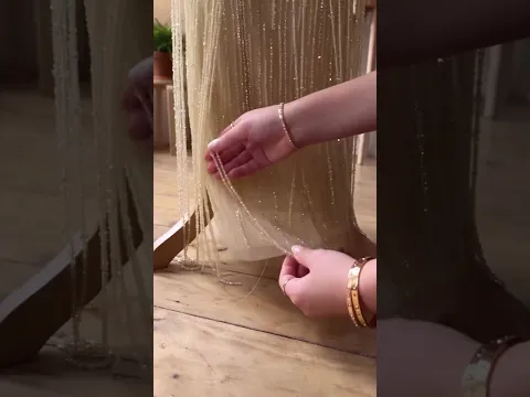 Gold Beaded Gown: From Draping to Fringe Finish | MAJLESI