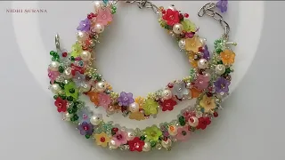 come lets make this 4 layer garden bracelet step by step tutorial 
