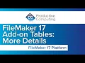 FileMaker 17 Add-On Tables More Details