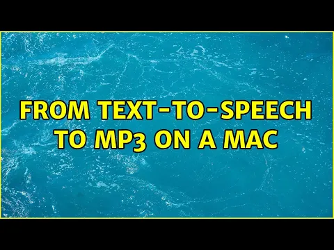 Download MP3 From Text-to-Speech to mp3 on a Mac (2 Solutions!!)
