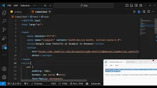 Javascript Google Code Prettify js Syntax Highlighter With Line Numbers Example in Browser