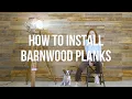 DIY ACCENT WALL WOODY WALLS BARNWOOD PLANKS INSTALLATION