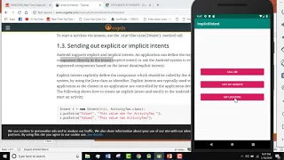 Implicit Intent in android