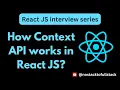 How context API works in ReactJs in Hindi React JS React Js Interview Questions
