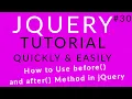 jQuery Tutorial 30 How to Use before and after Method in jQuery Ujjwal Technical Tips