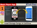 1 Music Player App - Load all songs in ListView and set Custom Layout Android Project