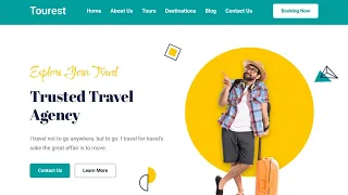 Travel Website Design Using HTML CSS JavaScript Free Source Code