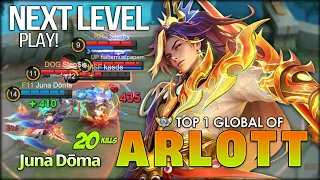 MANIAC 20 KILLS!! Next Level Play by Juna Dōma Top 1 Global Arlott ~ Mobile Legends