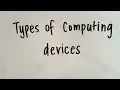 Computing Devices