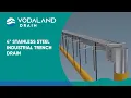 Vodaland - 4 Stainless Steel Industrial Trench Drain