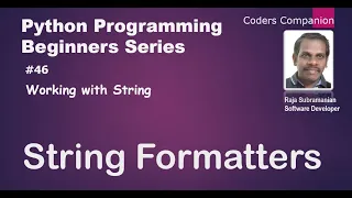 Working with String - String Formatters