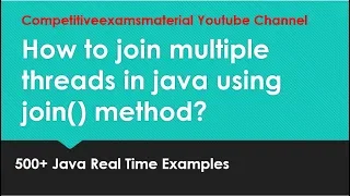 How to join multiple threads in java using join method