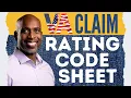 What is a VA claim rating code sheet and why it s important