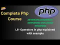 L-6 PHP Operators Explained A Beginner s Guide Arithmatic assignment aomparison and logical