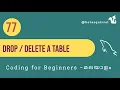 MySQL Tutorial Dropping and Deleting Tables - Malayalam Tutorial