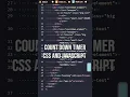 Count down timer CSS AND JAVASCRIPT animated timer