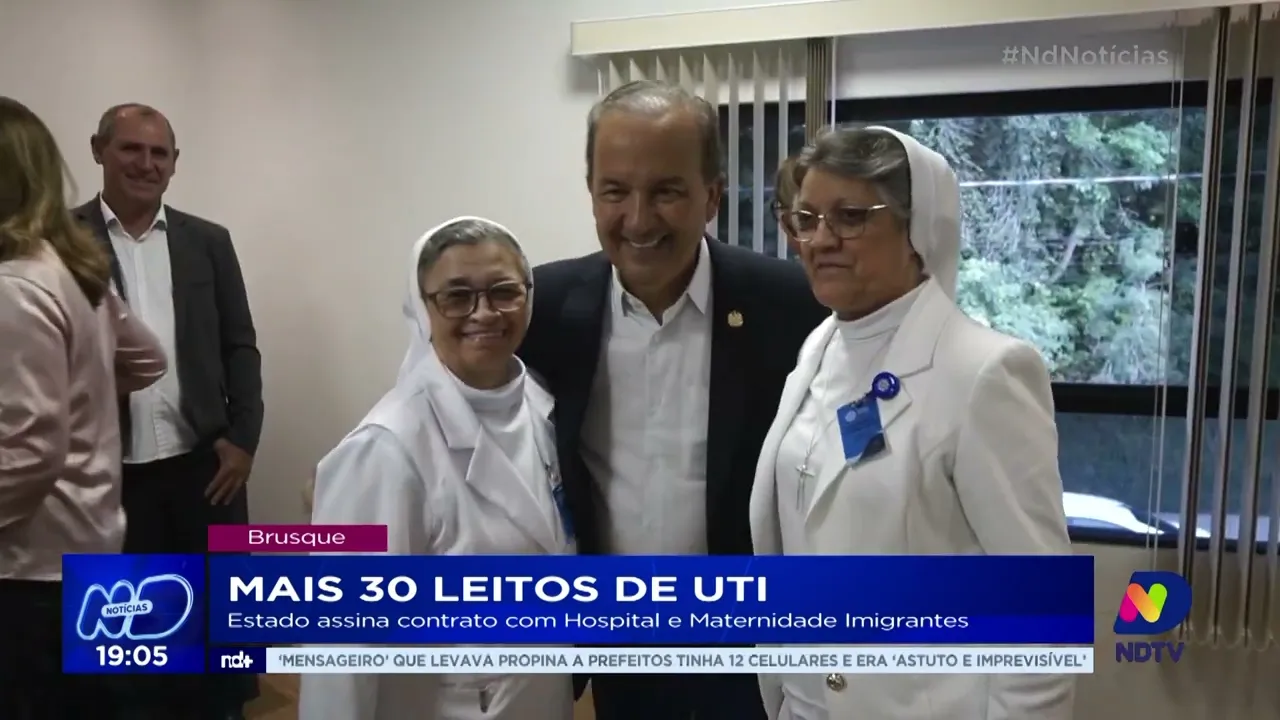 Governo de SC assina contrato com hospital e maternidade para abertura de leitos de UTI em Brusque